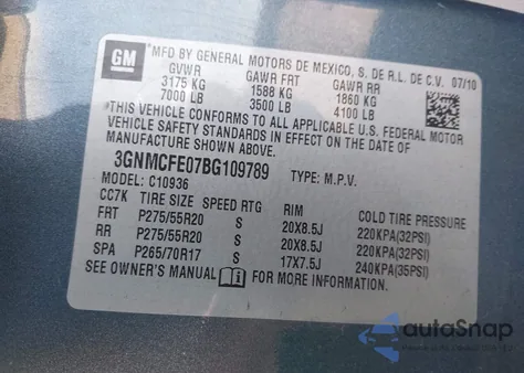 2011 Chevrolet Avalanche 1500 Lt1 from USA, damaged, VIN 3GNMCFE07BG109789